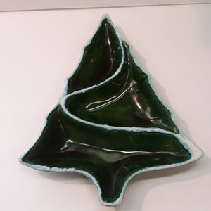 Atlantic mold christmas tree divided serving dish